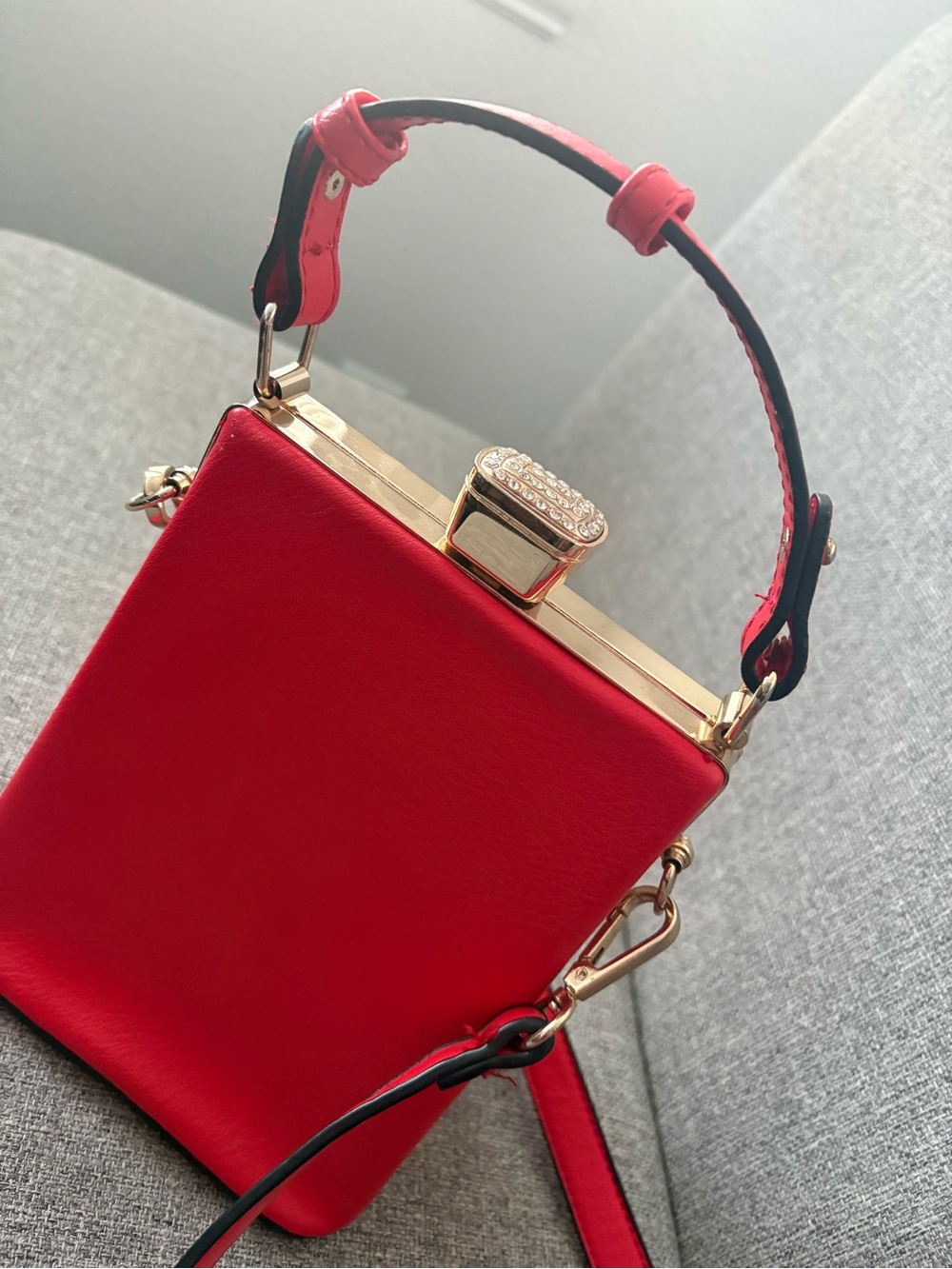 Michael Kors Red Leather Crossbody Bag - Picture 6 of 7